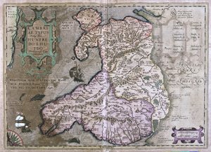 Wales, Storbritannien (gravyr av Gerardus Mercator