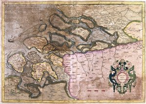 Zeeland, Nederländerna (gravyr av Gerardus Mercator