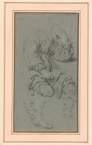 Studie av en sittande man, för en figur i målningen av profeten Elisha och den sunamitiska kvinnan på berget Karmel (Nationalmuseet, Warszawa inv. M.Ob.551 MNW) av Gerbrand van den Eeckhout