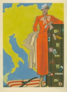 Dammode 1932 / reseklänning / Gerd Hartung av Gerd Hartung
