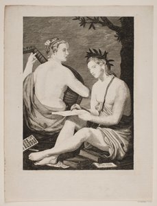 Terpsichore et Kalliope av Gerhard Ludvig Lahde
