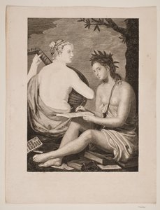 Terpsichore et Kalliope av Gerhard Ludvig Lahde