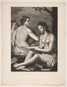 Terpsichore et Kalliope av Gerhard Ludvig Lahde