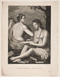 Terpsichore et Kalliope av Gerhard Ludvig Lahde