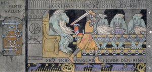 Den femte salen - Munthe, Gerhard (1849-1929) - 1902-1904 - Olja på duk - 62x128 - Nationalmuseet för konst, Oslo