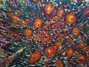 Abstract Floral II, 2023 (olja på duk)