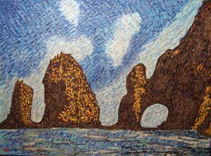 Cabo Arch, 2018 (olja på duk) av Gerhardt Isringhaus