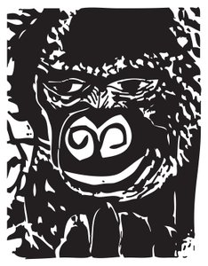 Eftertänksam gorilla av Gerhardt Isringhaus
