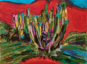 Saguaro Spirit, 2018, olja på duk