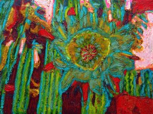 San Pedro Cactus Flower, 2013 (olja på duk)