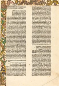 Border från en almanacka av German 15th Century