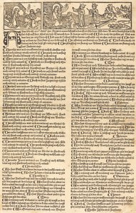 Kalender med födelse och tillbedjan av German 15th Century