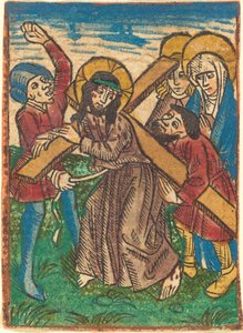 Kristus som bär korset av German 15th Century