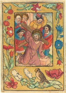 Kristus som bär korset av German 15th Century
