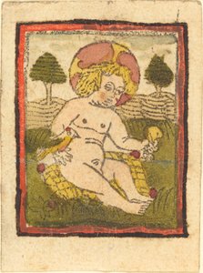 Kristusbarn med fågel av German 15th Century
