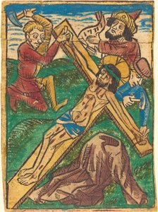 Kristus spikad på korset av German 15th Century