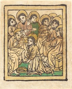 Kristus som tvättar apostlarnas fötter av German 15th Century
