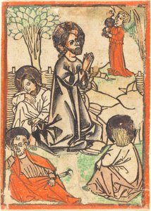 Kristus på Oljeberget av German 15th Century