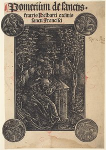 Franciscan, Pelbartus av Temesvar, i en trädgård av German 15th Century