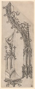 Gotisk bokstav "d" av German 15th Century