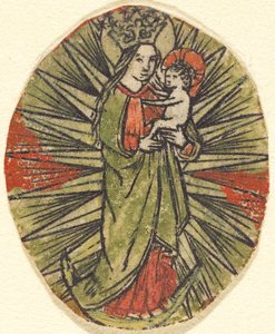 Madonna och barn av German 15th Century