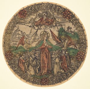 Madonna i en krans av rosor