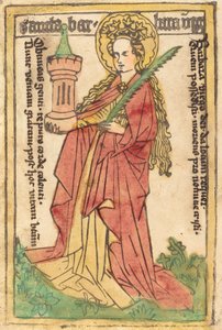 Sankta Barbara av German 15th Century