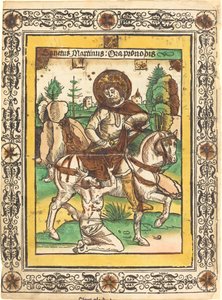 Sankt Martin och tiggaren av German 15th Century