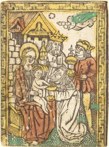 Tillbedjan av Magi av German 15th Century