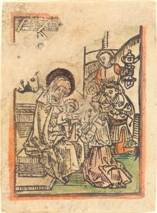 Tillbedjan av Magi av German 15th Century
