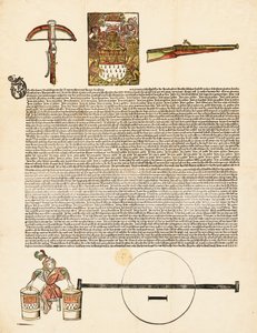 Broadside: En inbjudan till en vapentävling av German 16th Century