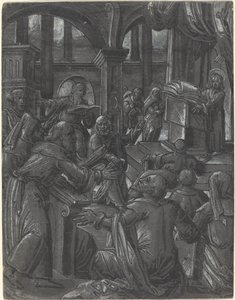 Kristus disputerar med läkarna av German 16th Century