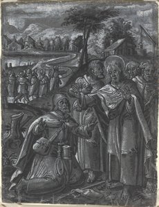 Kristus disputerar med läkarna [recto] av German 16th Century