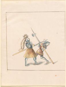 Freydal, The Book of Jousts and Tournament of Emperor Maximilian I: Combats on Foot (Jousts) (Volume III): Plate 142 av German 16th Century