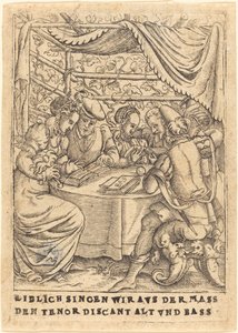 Vi sjunger kärleksfullt tenordiskanten alt och bas från massagen av German 16th Century