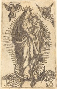 Madonna och barn av German 16th Century