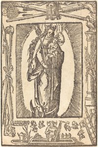 Madonna och barn av German 16th Century