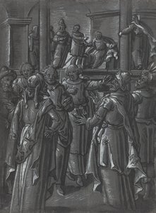 Översteprästen framför Pilatus [verso] av German 16th Century