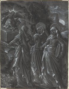 De tre kvinnorna vid graven [recto] av German 16th Century