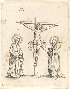Korsfästelsen med Jungfrun och Johannes av German 16th Century after Albrecht Dürer