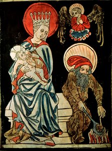 Vila på flykten till Egypten, c1410 av German Master