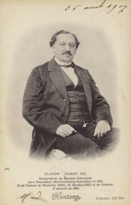 Baron de Flotow, tysk kompositör (1812-1883) (svartvitt foto) av German Photographer