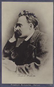 Friedrich Nietzche (1844-1900), tysk filosof och författare (svartvitt foto) av German Photographer
