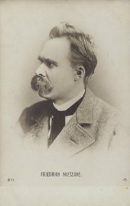 Friedrich Nietzche (1844-1900), tysk filosof och författare (svartvitt foto) av German Photographer