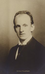 Gerhard Hauptmann (1862-1946), tysk dramatiker och romanförfattare (svartvitt foto) av German Photographer