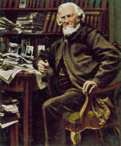 Hoffmann von Fallersleben, tysk poet (färgfoto)