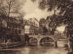 Marstall Bridge, Hannover (svartvitt foto)