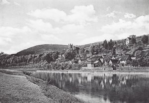 Neckarsteinach, Hessen, Tyskland (svartvitt foto) av German Photographer