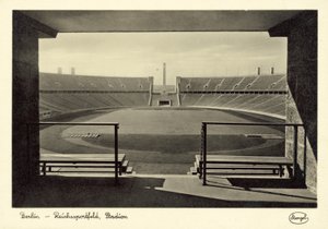 Olympiastadion, Reichssportfeld, Berlin (svartvitt foto) av German Photographer