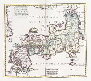 En karta över Japan, 1769 av German School